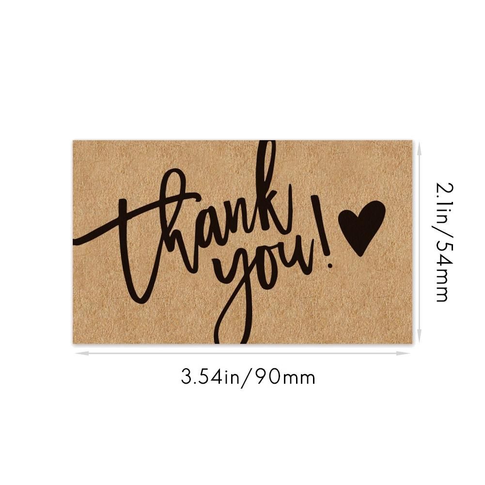 120 Pcs Exquisite Kraft Paper Thank You Cards ,for Small