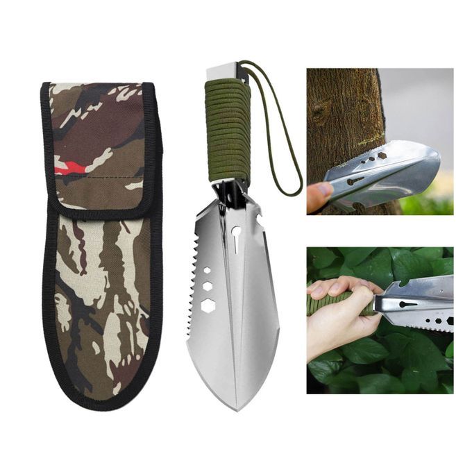 Survival Multipurpose Hand Shovel - 6 In 1 Garden Shovel Green