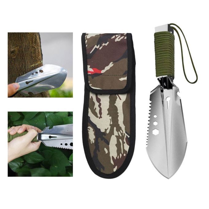 Survival Multipurpose Hand Shovel - 6 In 1 Garden Shovel Green