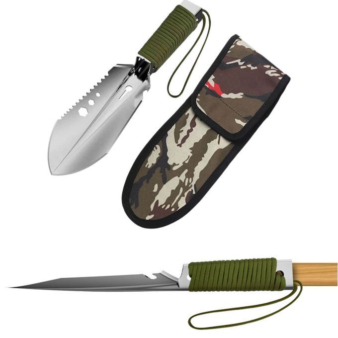 Survival Multipurpose Hand Shovel - 6 In 1 Garden Shovel Green