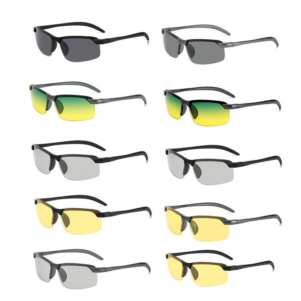 Smart Polarized Sungl Es Men's Aluminum Magnesium Square Sungl Es-black-black Flame,Night Vision（no）