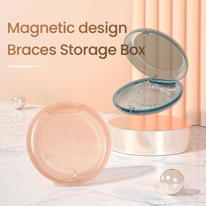 High Quality frosted Material Orthodontic Retainer Braces Storage Box Waterproof breathable Soaking Invisible Portable Belt Case