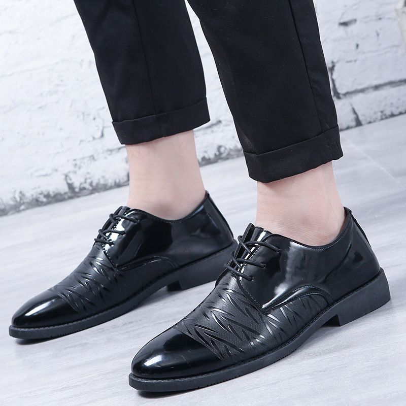 Cooperate Business Men's Leather Casual Shoes - Black