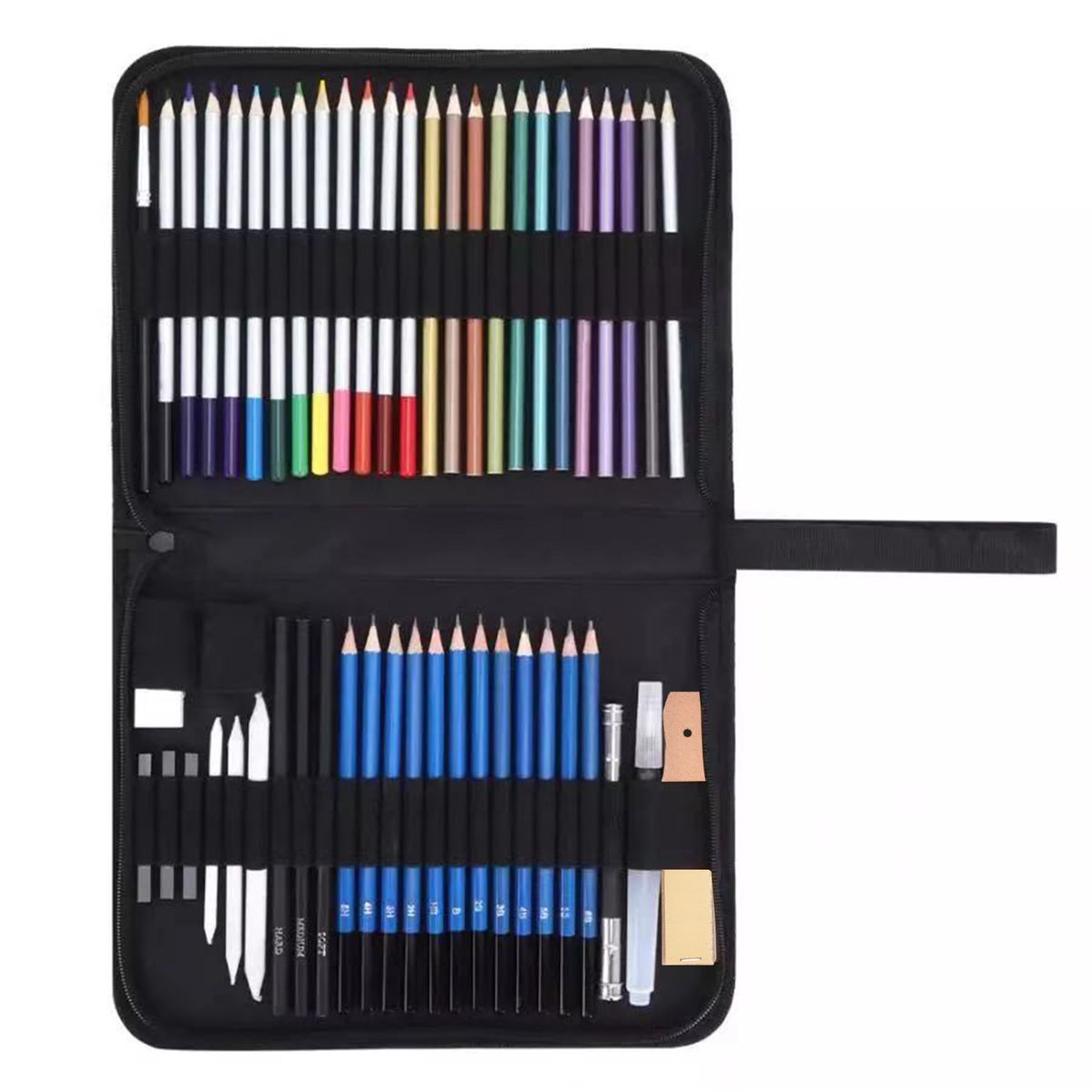51-Piece Colored Pencils Set Drawing Pencils And Sketch Kit