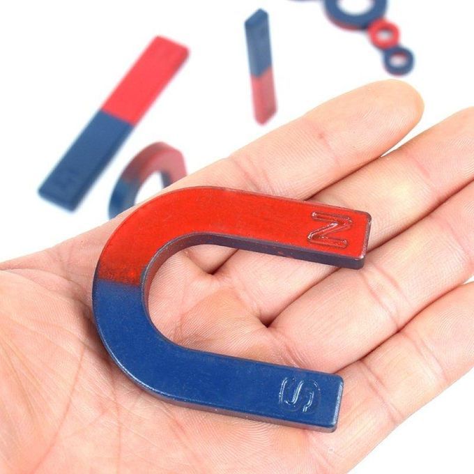 9Pcs Kid U/Bar/Ring Physics Science Experiment Magnet-