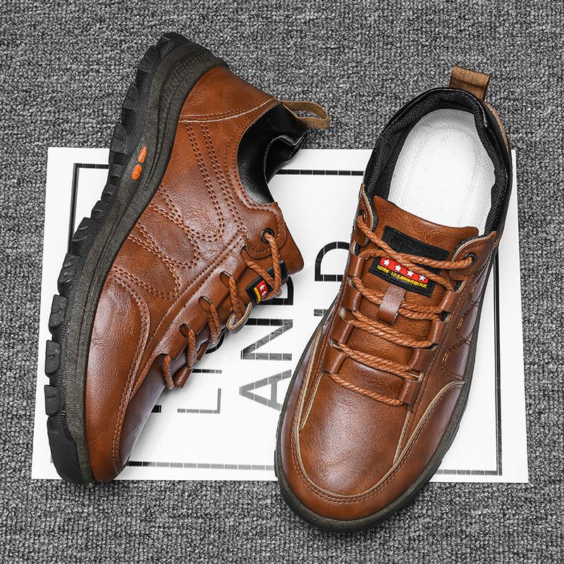 Men's Sneakers Canvas-BROWN