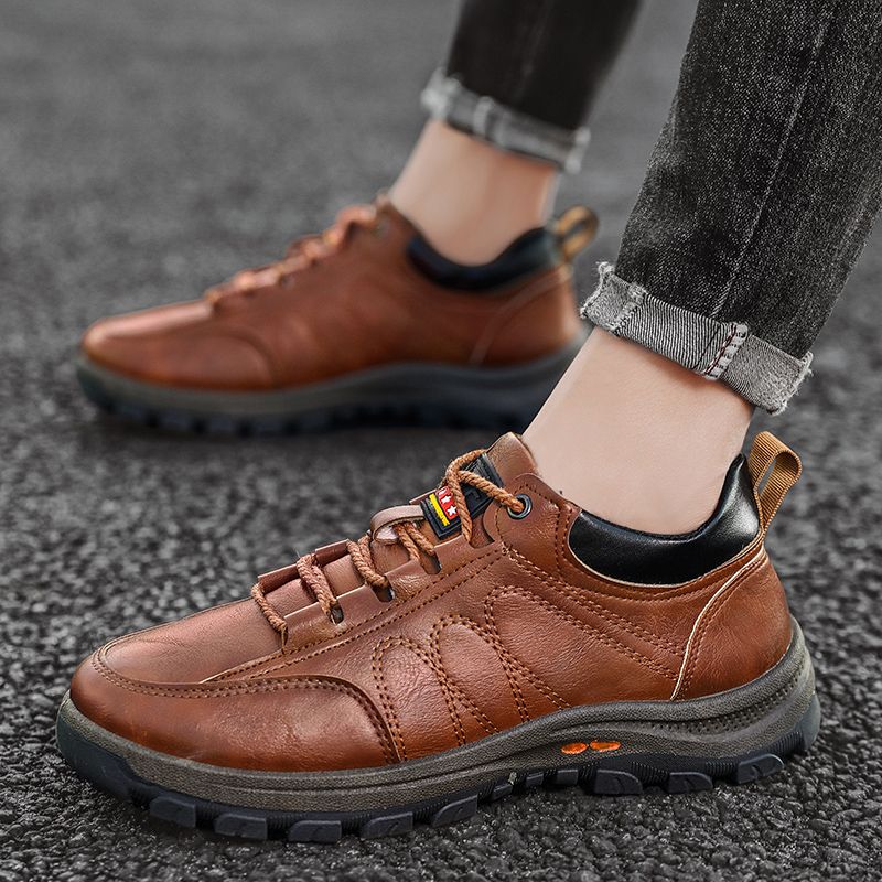 Men's Sneakers Canvas-BROWN