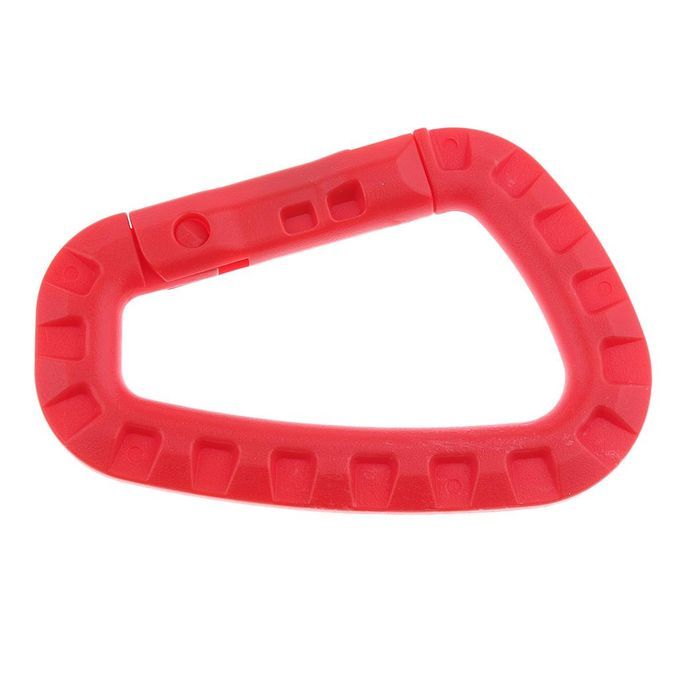 5Pcs Outdoor Camping D-Ring Molle Webbing Plastic Backpack Red