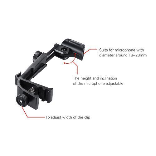 2pcs Drum Microphone Holder Clamp Clip On Drum Rim