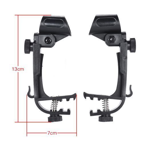 2pcs Drum Microphone Holder Clamp Clip On Drum Rim