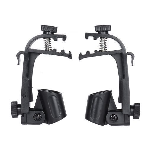 2pcs Drum Microphone Holder Clamp Clip On Drum Rim