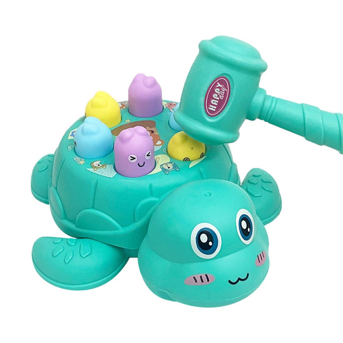Whack A Mole Toy Early Learning Toddler Gopher Knock Toy with Hammer Green