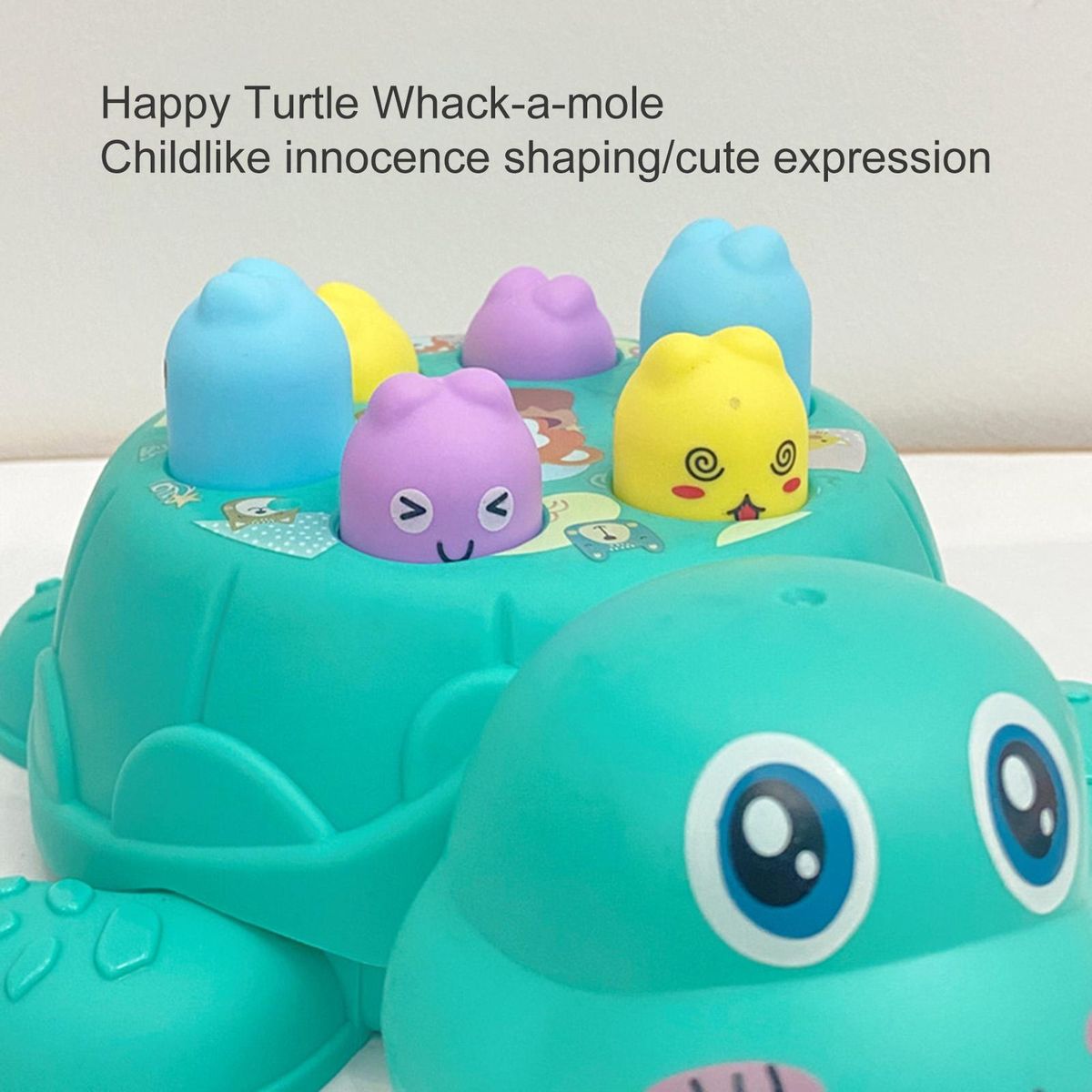 Whack A Mole Toy Early Learning Toddler Gopher Knock Toy with Hammer Green