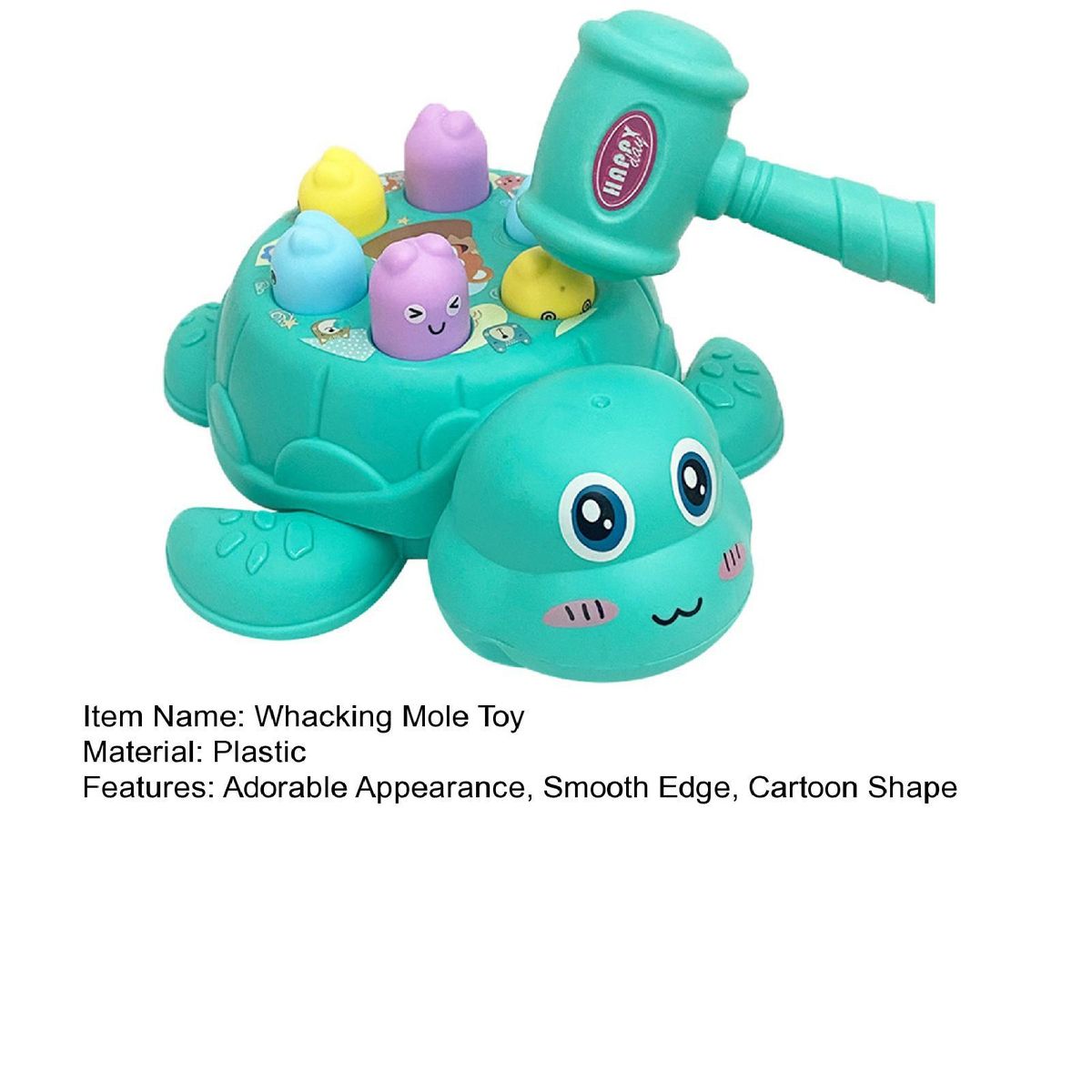 Whack A Mole Toy Early Learning Toddler Gopher Knock Toy with Hammer Green
