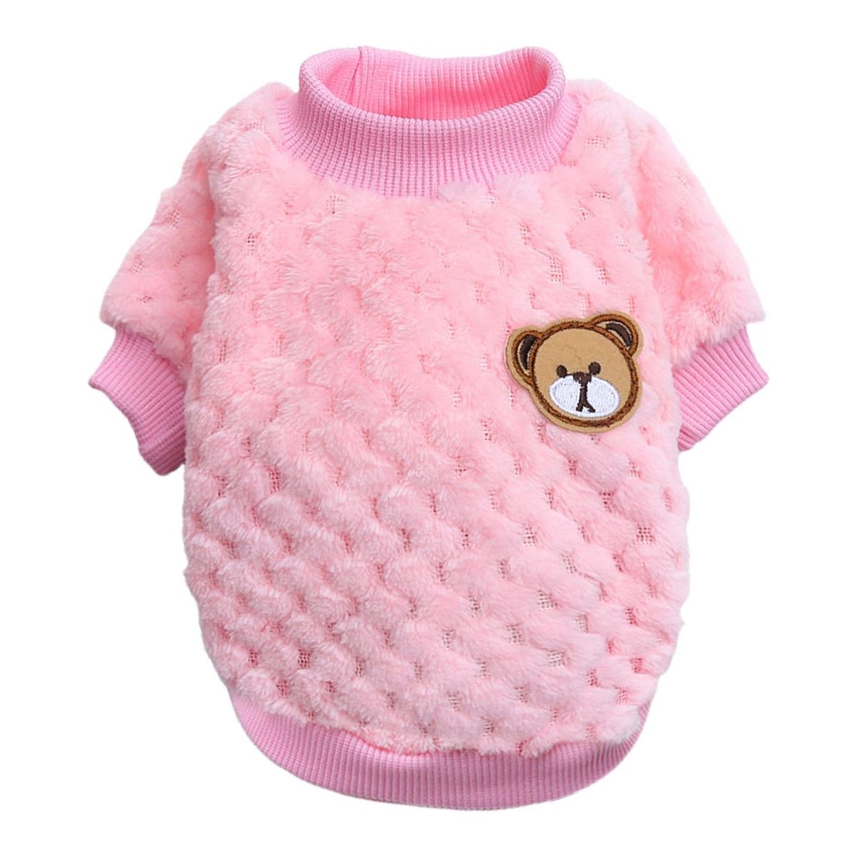 Dog Pullover Pet Dog Thickened Coral Fleece Top Pink