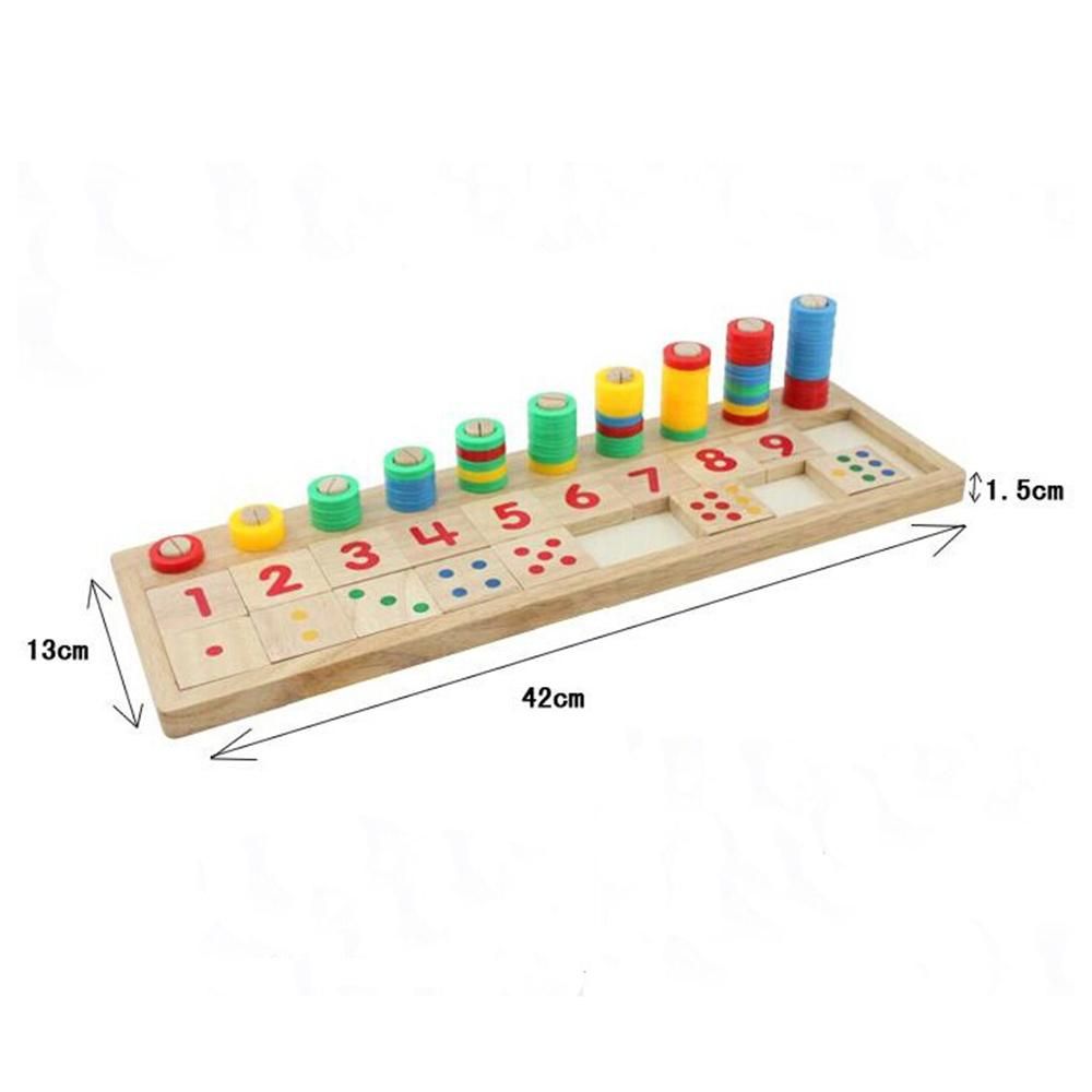 Wooden Math Game Board Number Puzzle Sorting Montessori Toys Educational Learning Tools for Kids Toddlers Preschoolers Early Education