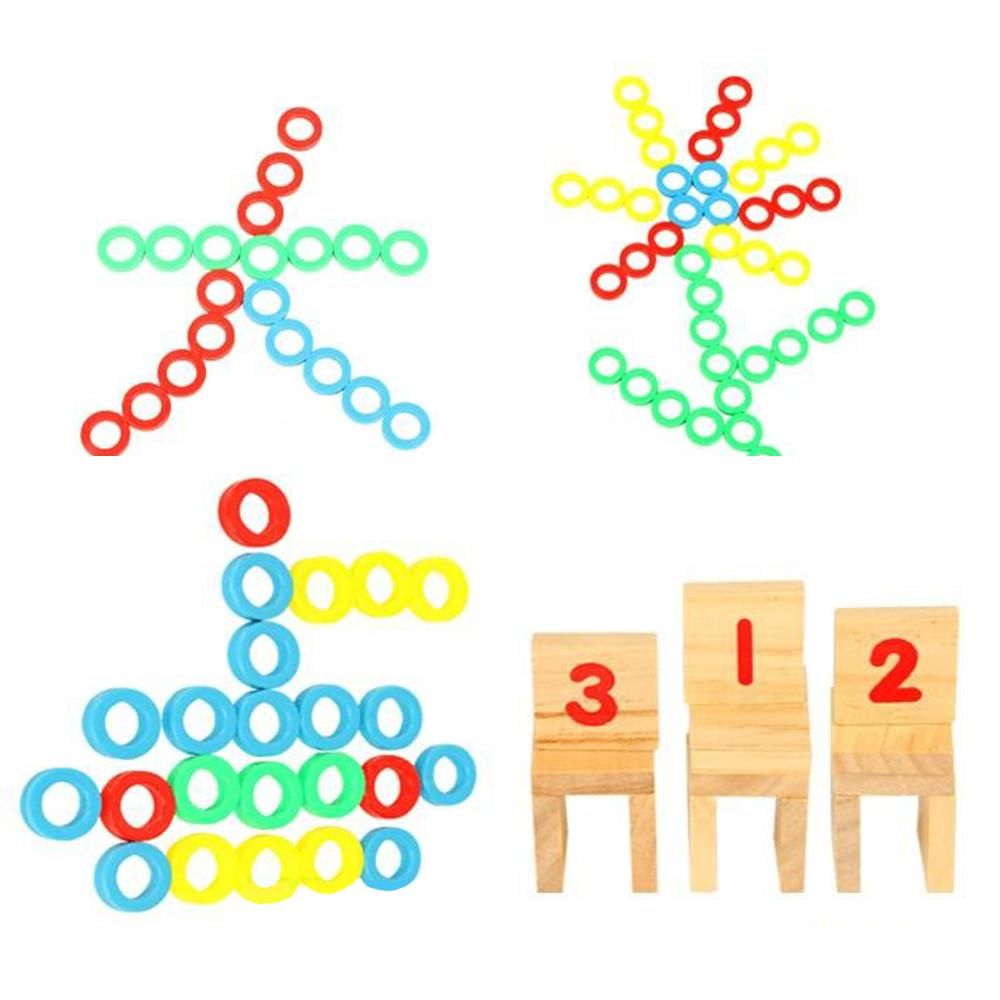 Wooden Math Game Board Number Puzzle Sorting Montessori Toys Educational Learning Tools for Kids Toddlers Preschoolers Early Education