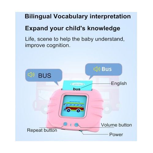 Kids Rechargeable Reading & Talking Flash Cards For Children