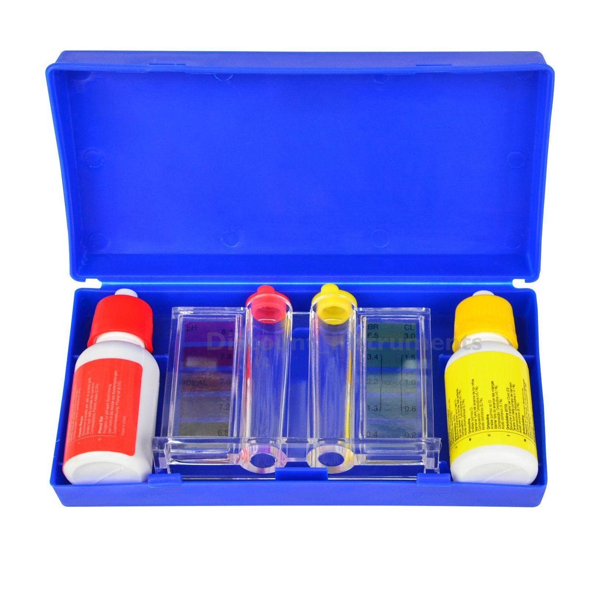 Portable PH, Chlorine Swimming Pool Tester Water Quality Hydrotool Testing Kit Black
