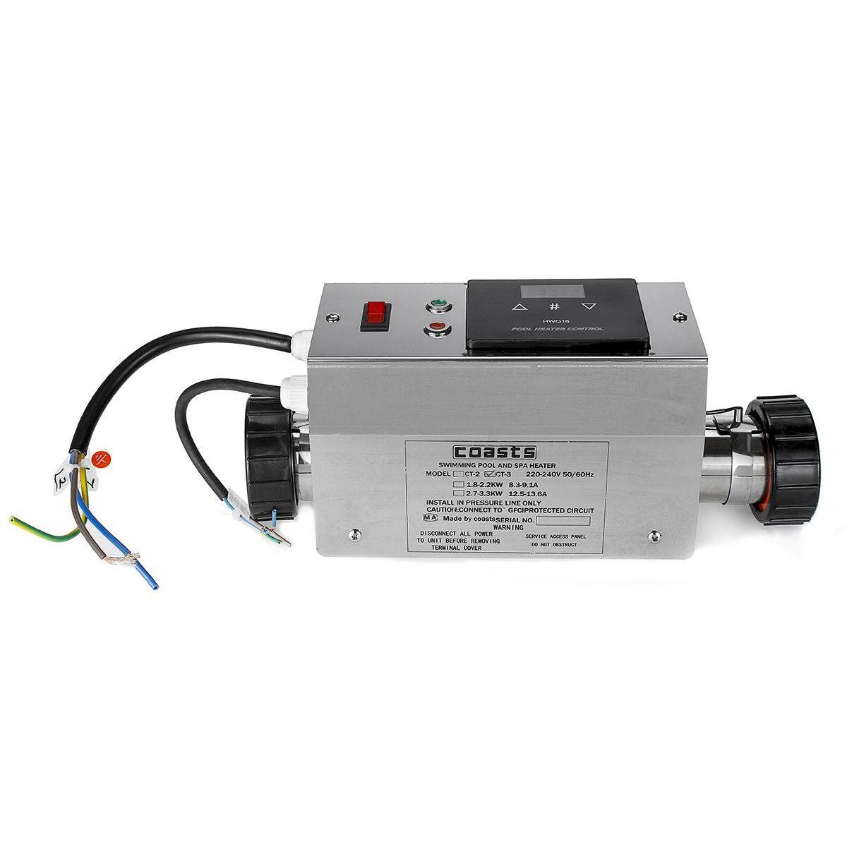 3KW Electric Water Heater Adjustable Thermostat For Swimming Pool SPA Hot Tub American