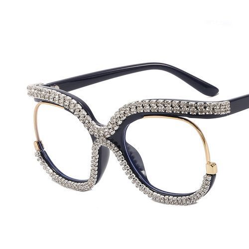 Diamond Cat Eye Glasses Anti Blue Light Fashion Luxury Elegant Women