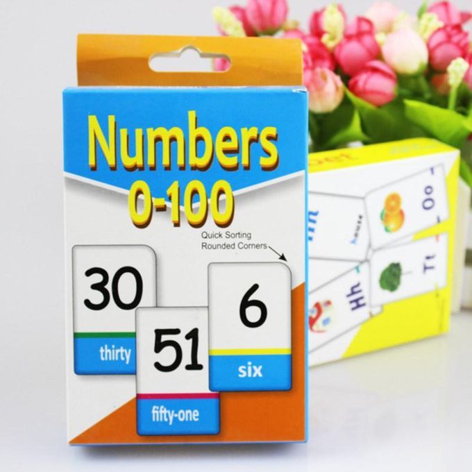 Children English Alphabet Arabic Numbers Learning Flashcard-