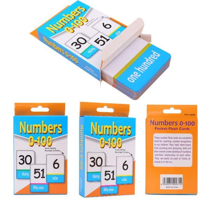 Children English Alphabet Arabic Numbers Learning Flashcard-