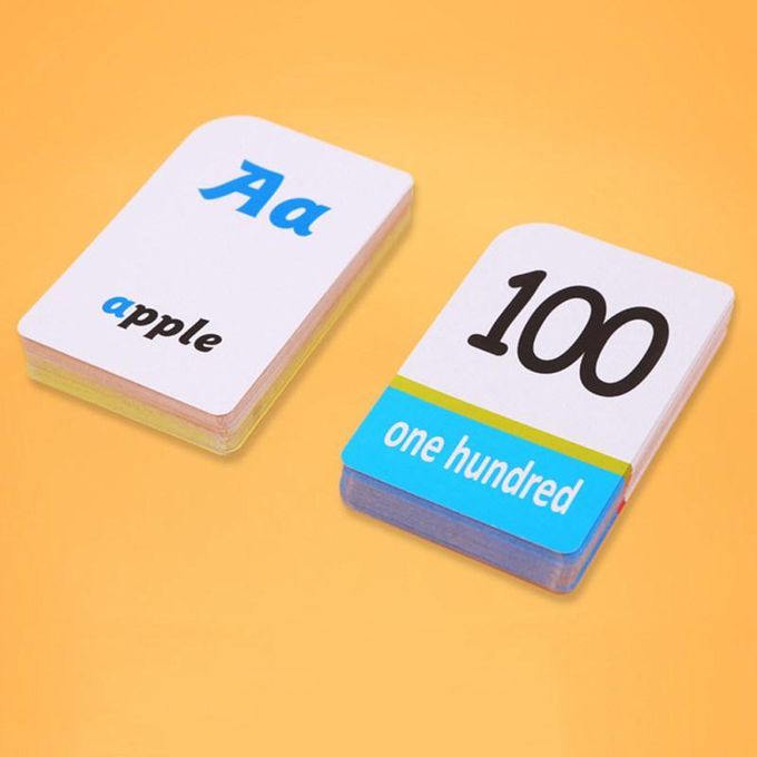 Children English Alphabet Arabic Numbers Learning Flashcard-