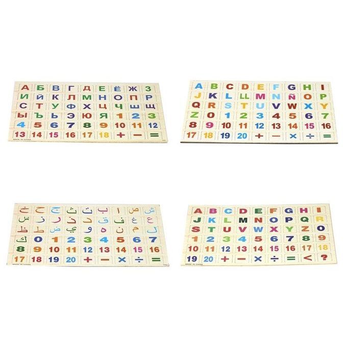 Kids Magnetic Russian/Spanish/Arabic/English 3D Alphabet-