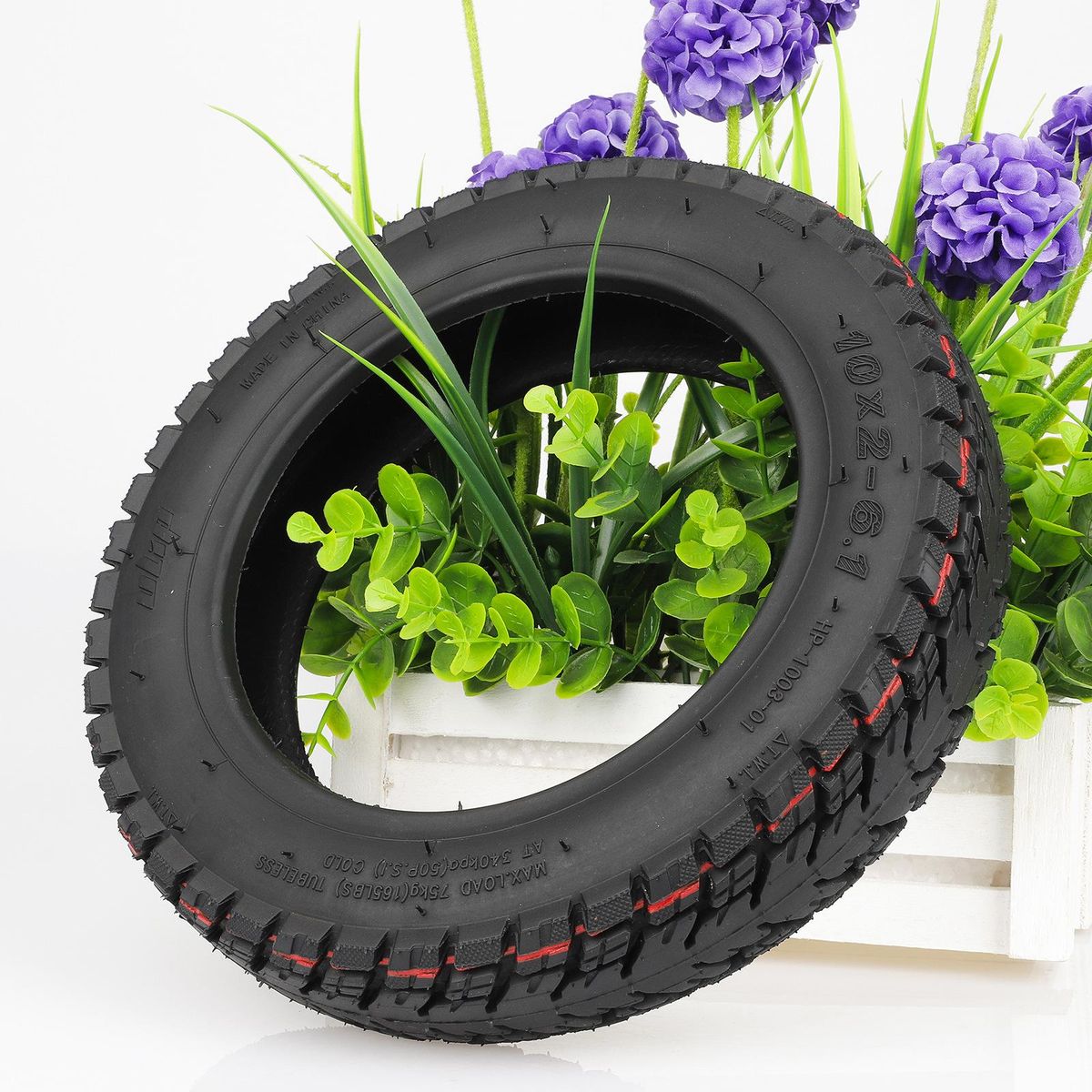 10in Trackslip Scooter Tire Self-Healing Scootor Tubeless Tires Thickened Scootor Replacement Tyre Tires for M365/Pro/Pro2/1S Self Repairing Scooter Tire