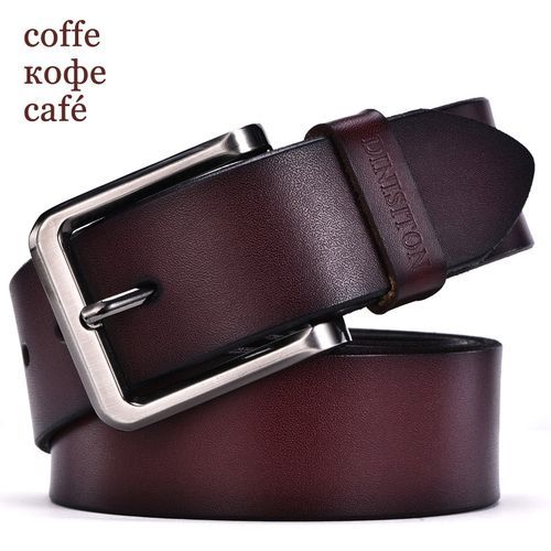 Dinisiton Mens Cow Leather Man Belt Strap Male Belts For