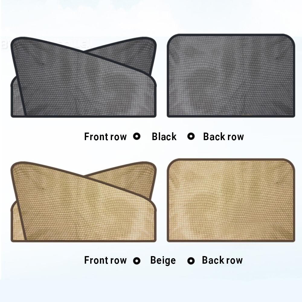 2Pcs Car Window Sun Shade Mesh Fabric Sun Visor Shade Cover Shield UV Protector Auto Sunshade Curtain Magnet Easy Installation
