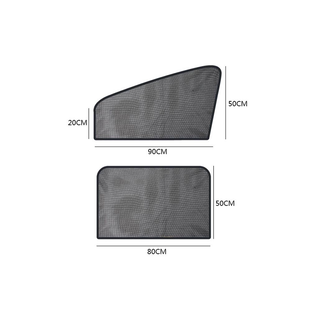 2Pcs Car Window Sun Shade Mesh Fabric Sun Visor Shade Cover Shield UV Protector Auto Sunshade Curtain Magnet Easy Installation