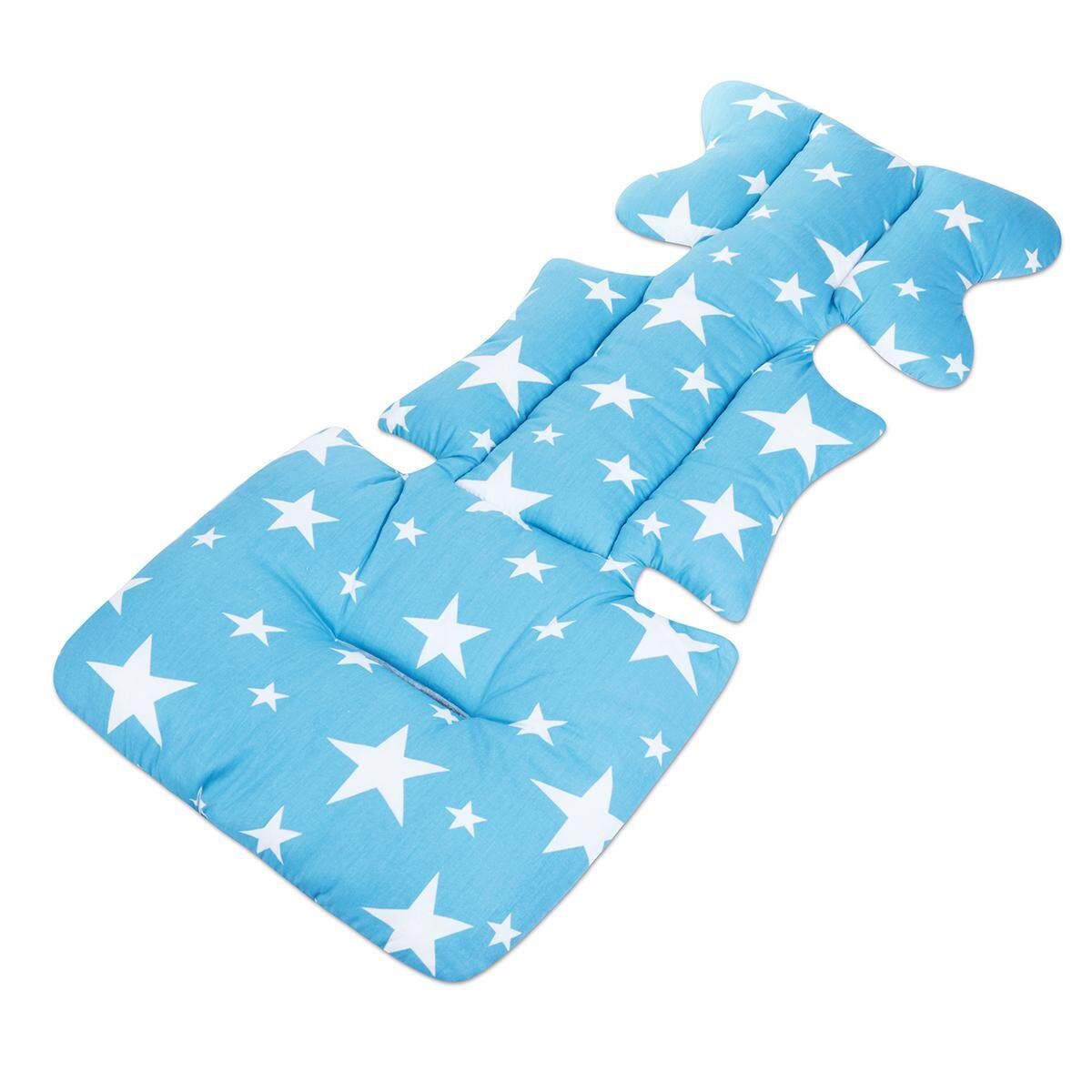 Safety Baby Kid Stroller Pram Pushchair Two Sided Car Seat Cushion Pad Liner Blue (blue)