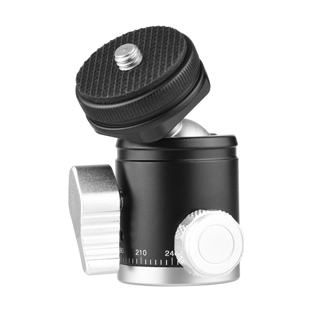 2-in-1 1/4 Screw Cold Shoe Mount Ball Head Dual Use Mini