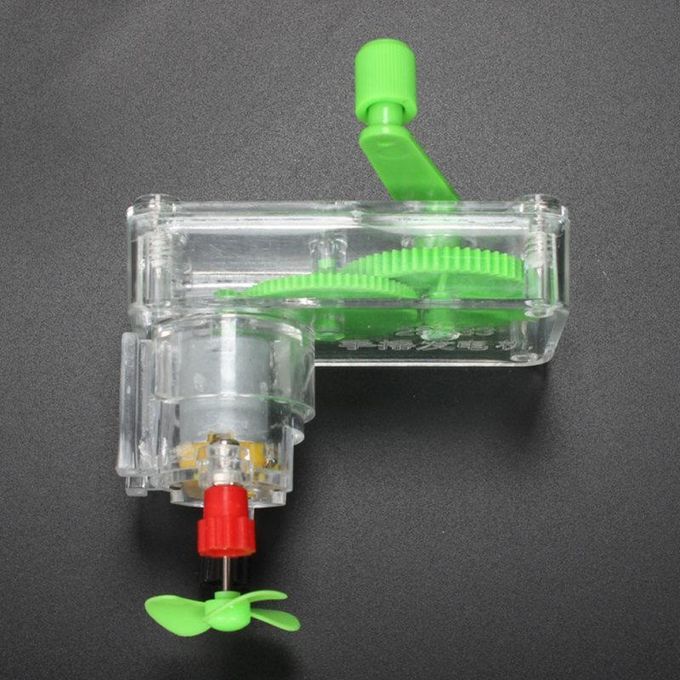 DIY Hand Crank DC Generator Model Fan Kit Science-