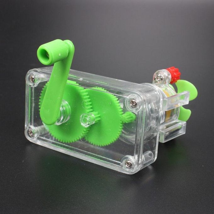 DIY Hand Crank DC Generator Model Fan Kit Science-