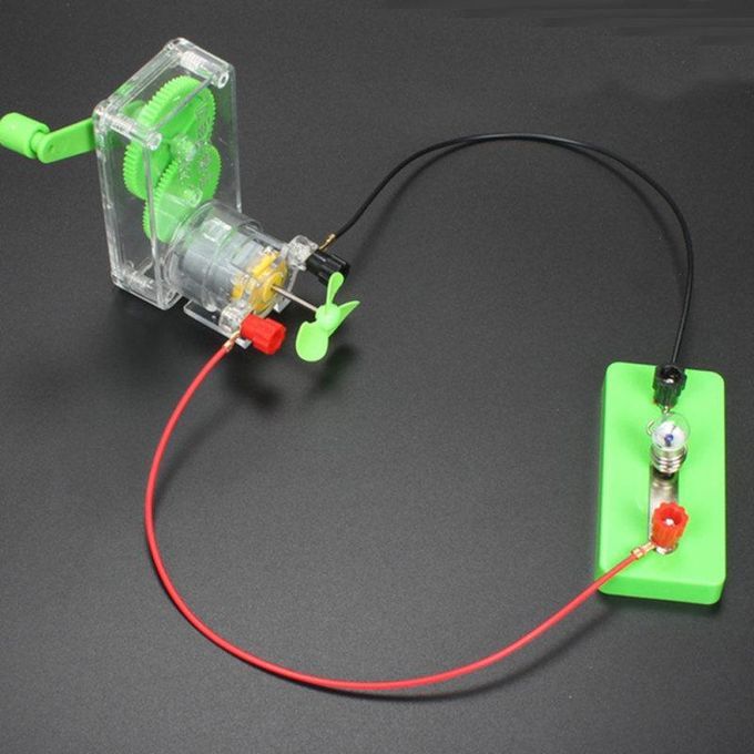 DIY Hand Crank DC Generator Model Fan Kit Science-