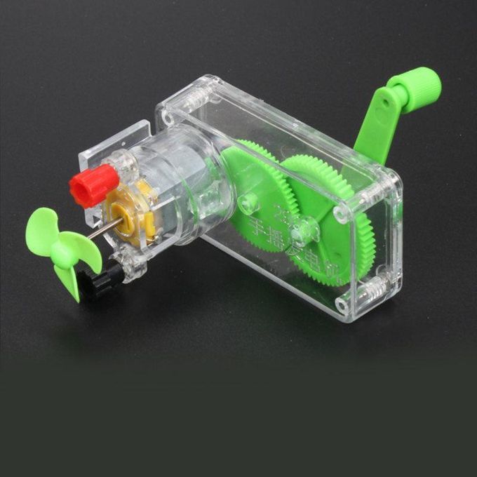 DIY Hand Crank DC Generator Model Fan Kit Science-