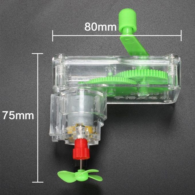 DIY Hand Crank DC Generator Model Fan Kit Science-