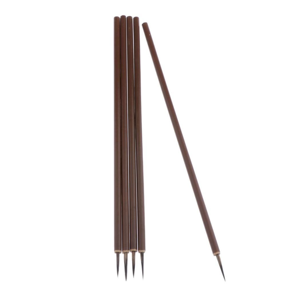 5pcs Round Pointed Tip Water  Hair Paint Brush For