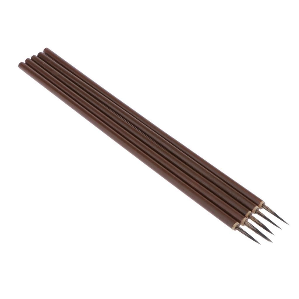 5pcs Round Pointed Tip Water  Hair Paint Brush For
