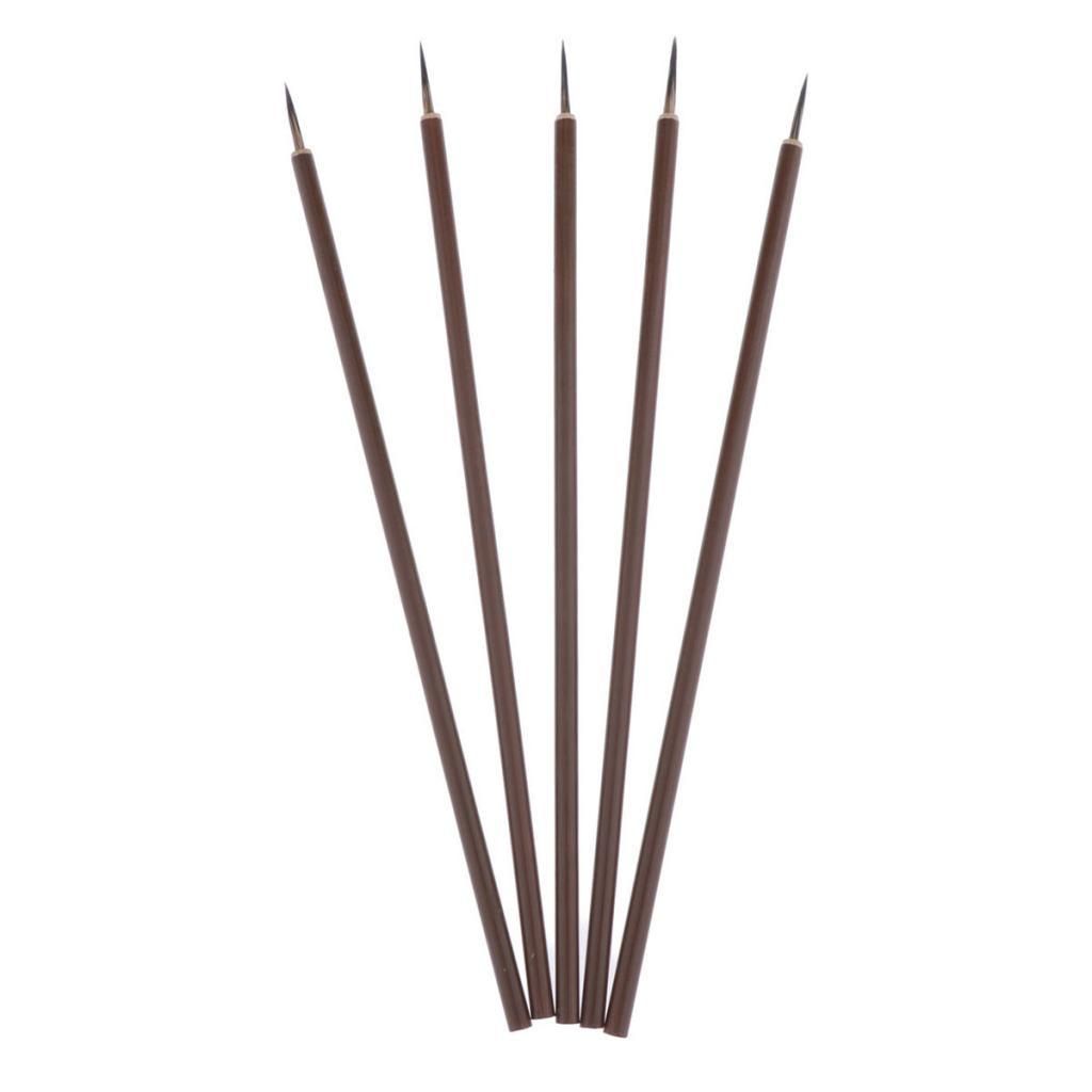5pcs Round Pointed Tip Water  Hair Paint Brush For