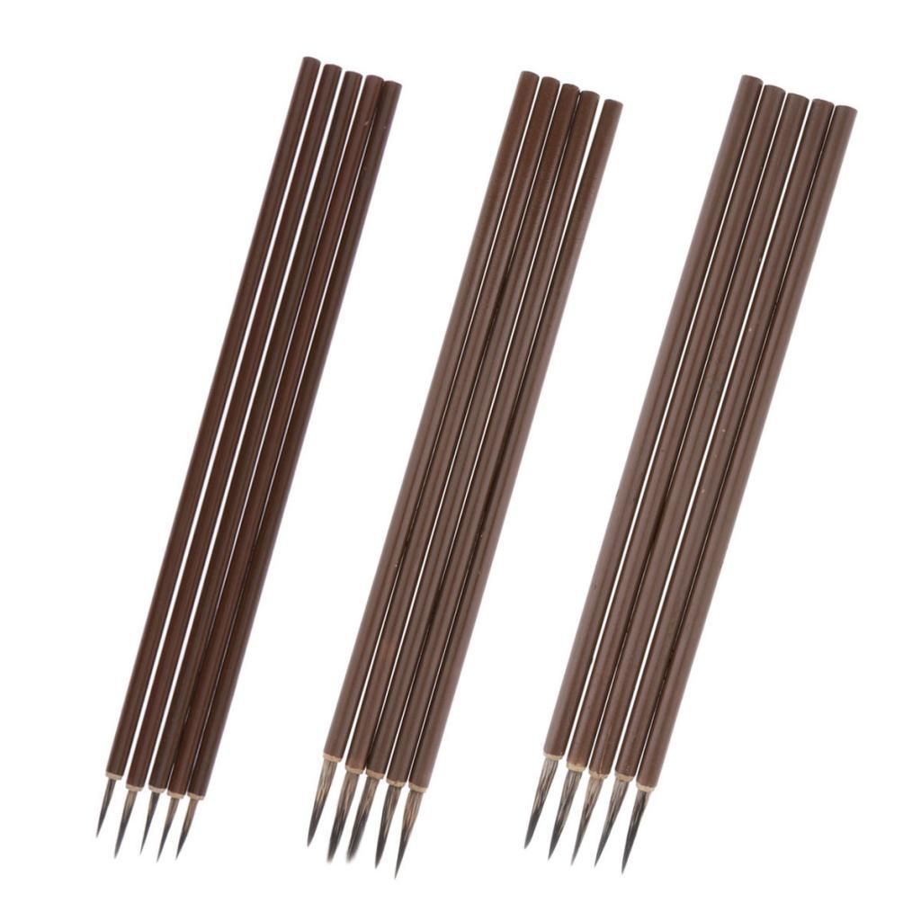 5pcs Round Pointed Tip Water  Hair Paint Brush For