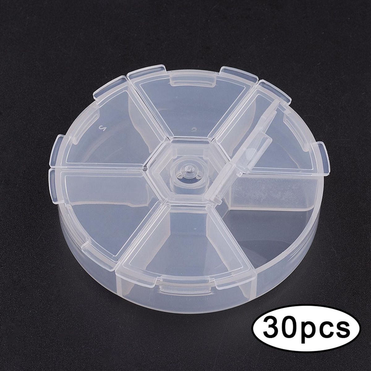 30Pcs Jewelry Organizers With Lid Tools Round Storage Case Container