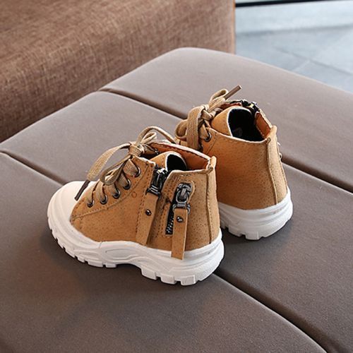 All-match Children's Shoes Boys Girls Mid-cut Short Outdoor Single Martin Boots