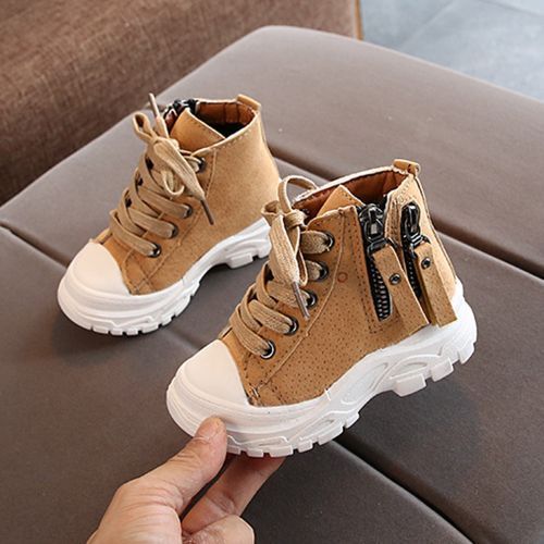 All-match Children's Shoes Boys Girls Mid-cut Short Outdoor Single Martin Boots