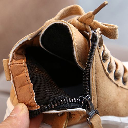 All-match Children's Shoes Boys Girls Mid-cut Short Outdoor Single Martin Boots