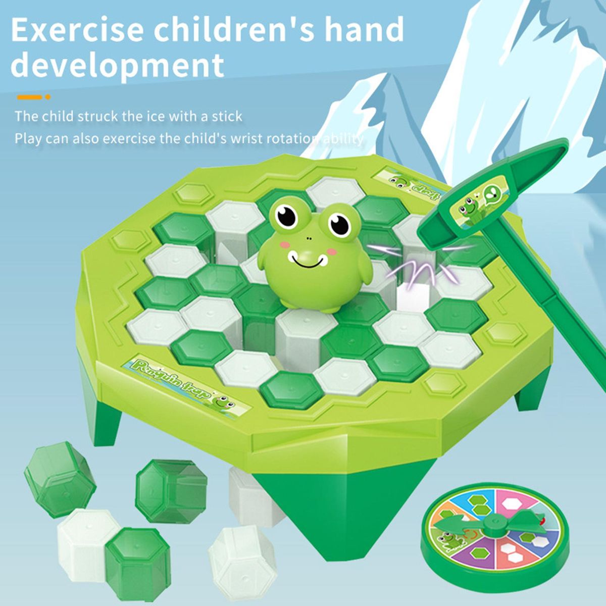 1 Set Ice-breaking Toy Ice Breaking Desktop Game Green