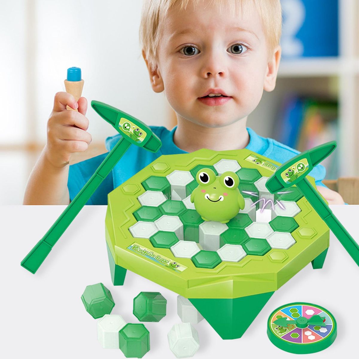 1 Set Ice-breaking Toy Ice Breaking Desktop Game Green
